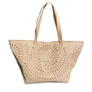 Bath and Body Works l Cream Tote Bag l Open Weave
